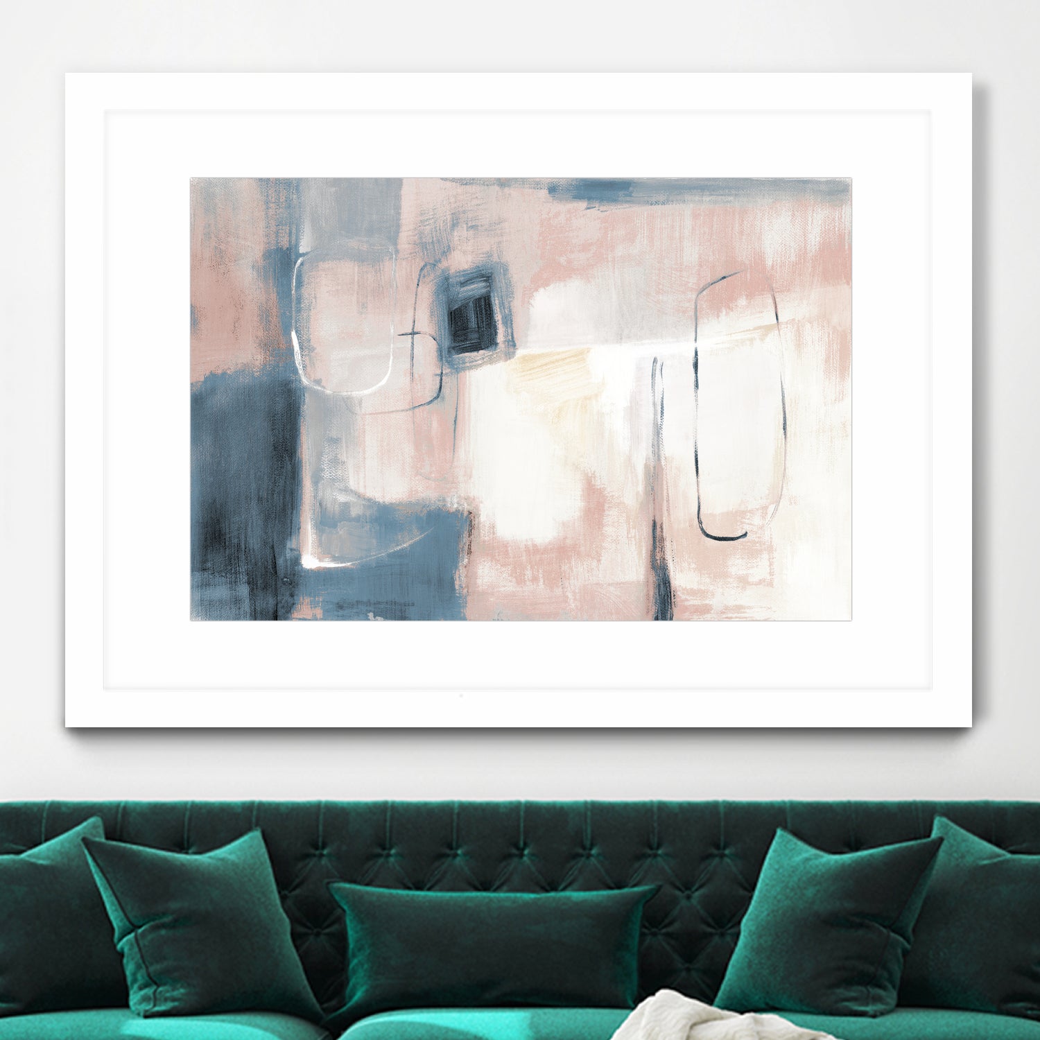 Pink and Blue Abstract I by Lanie Loreth on GIANT ART - abstract abstract