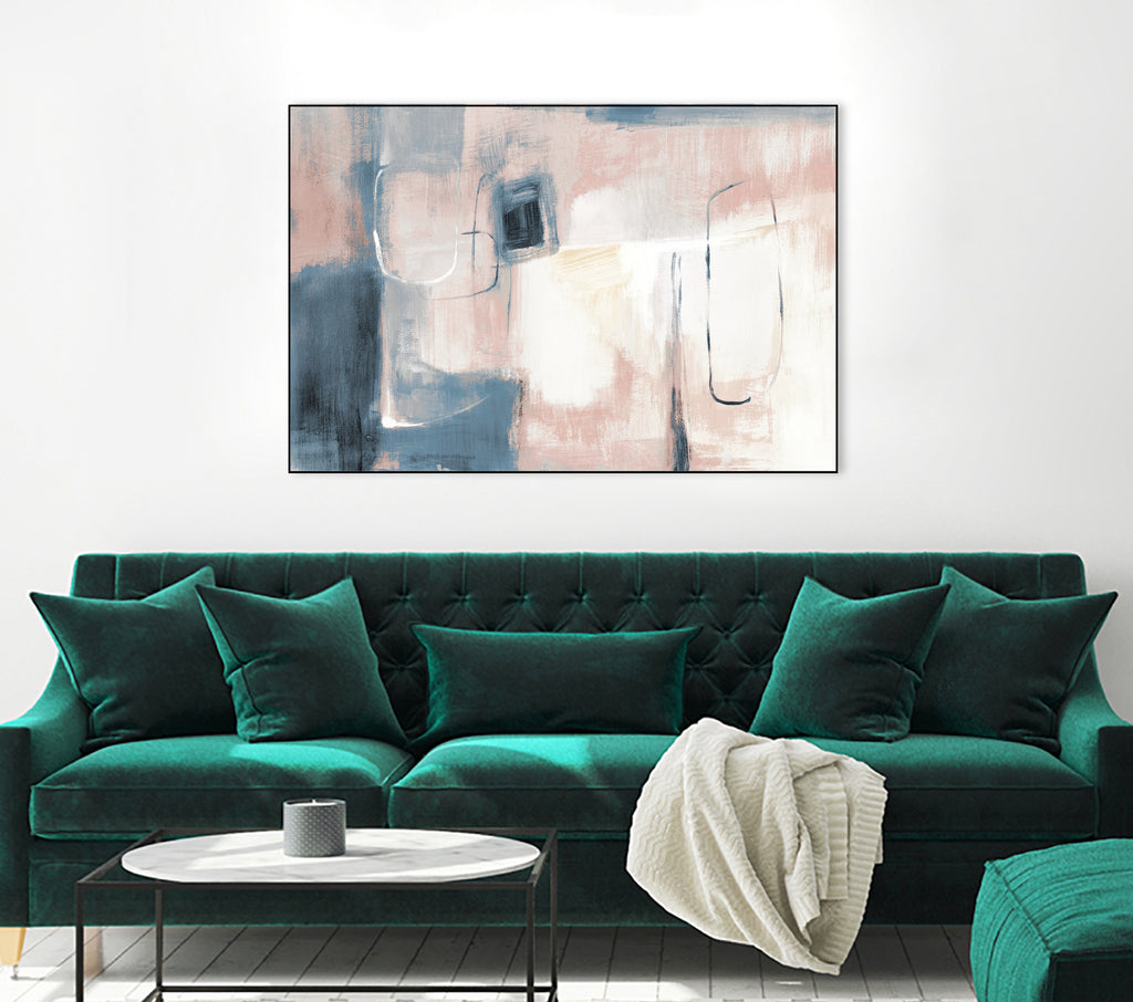 Pink and Blue Abstract I by Lanie Loreth on GIANT ART - abstract abstract