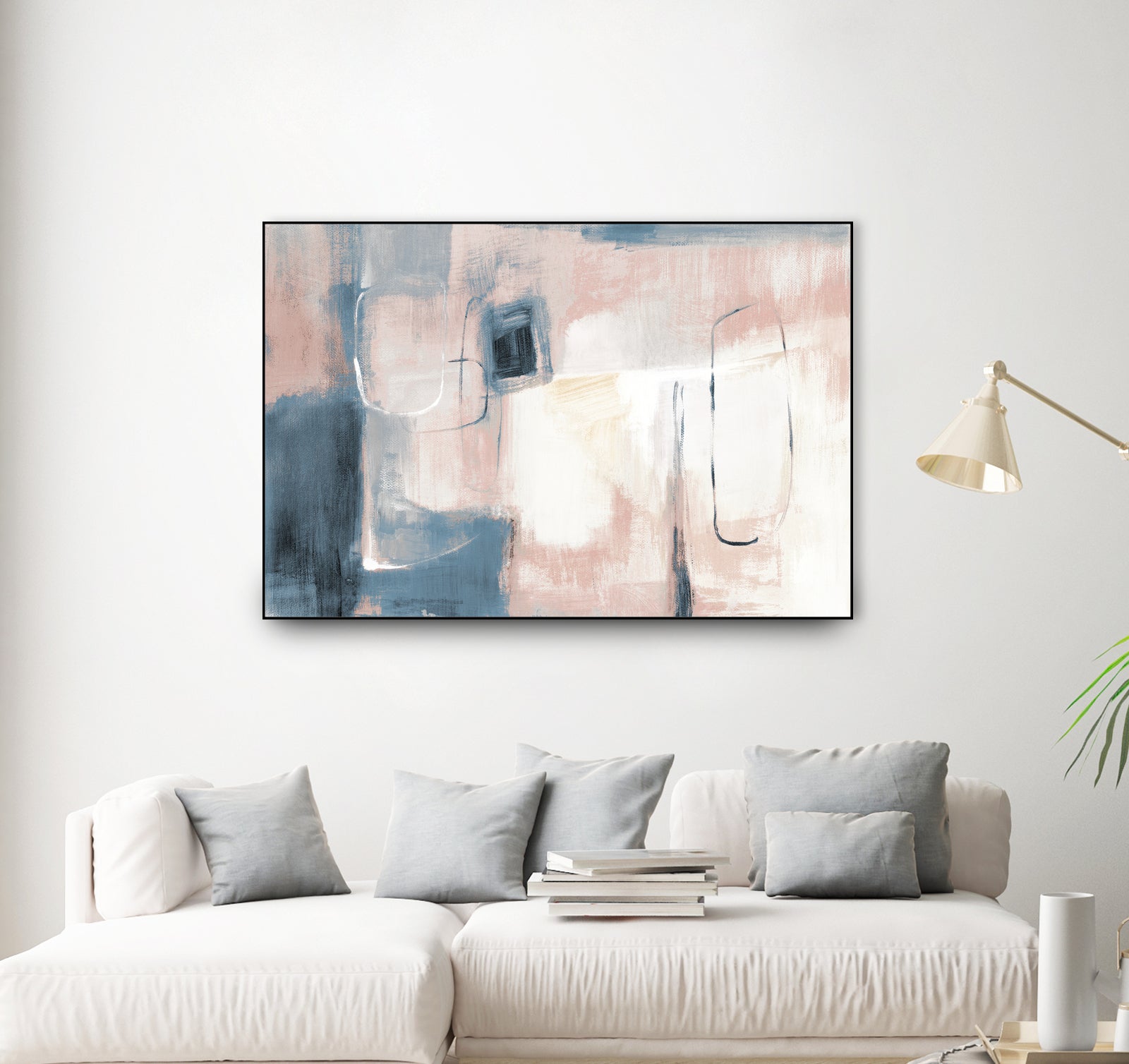 Pink and Blue Abstract I by Lanie Loreth on GIANT ART - abstract abstract