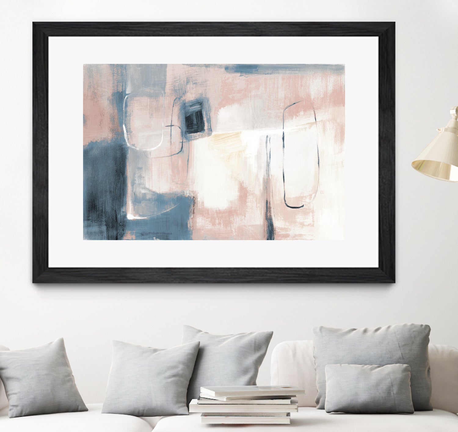 Pink and Blue Abstract I by Lanie Loreth on GIANT ART - abstract abstract