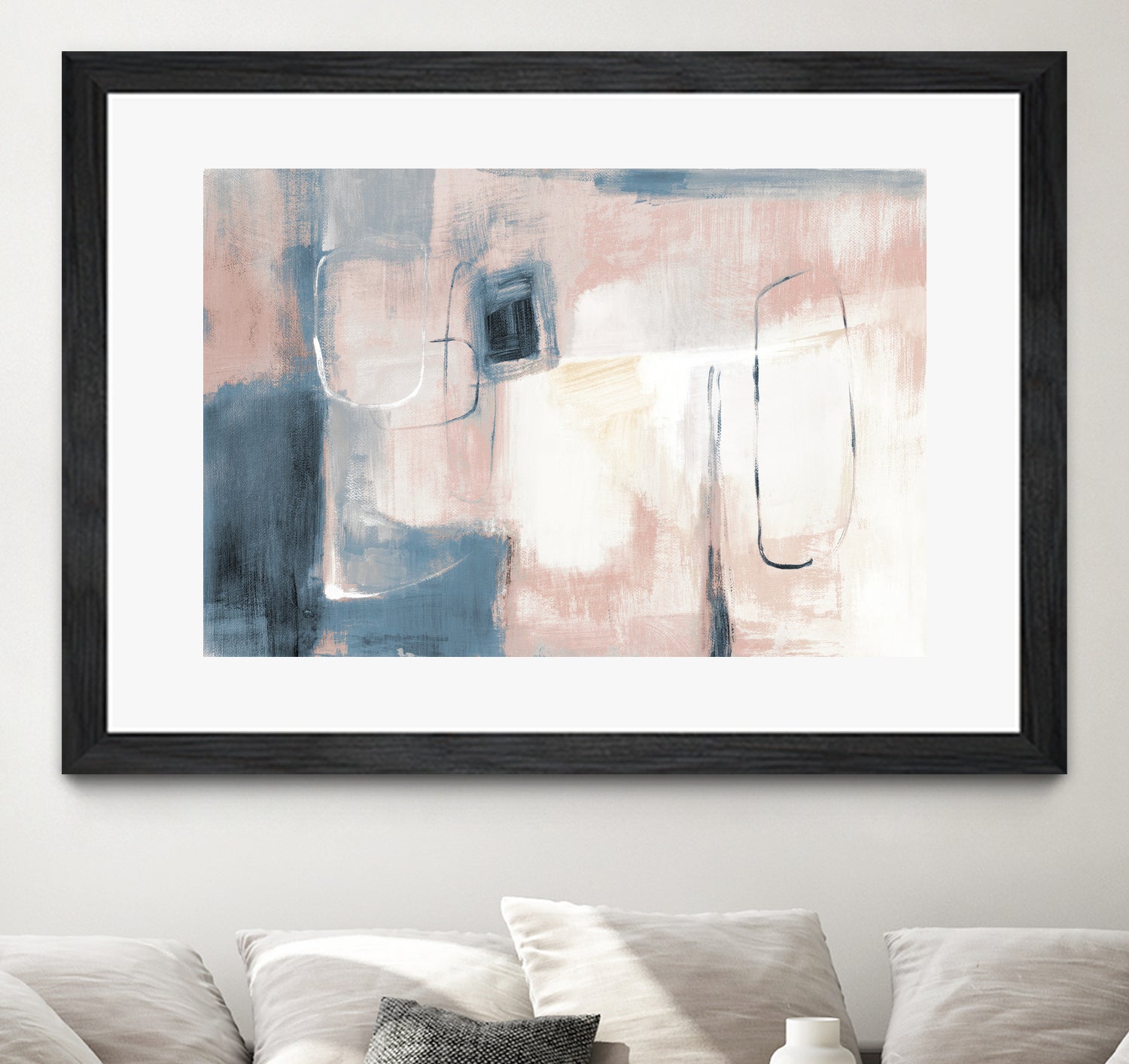 Pink and Blue Abstract I by Lanie Loreth on GIANT ART - abstract abstract