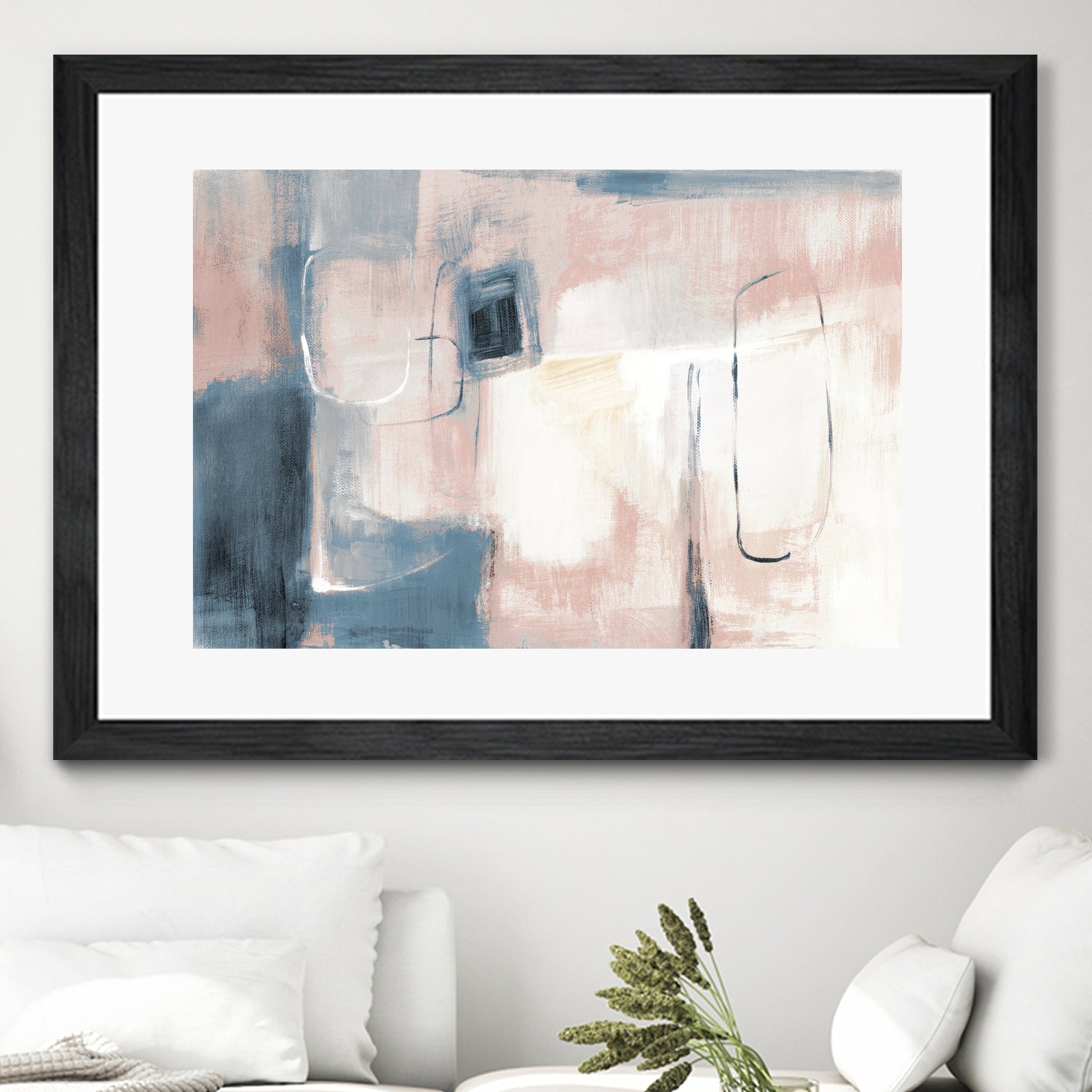 Pink and Blue Abstract I by Lanie Loreth on GIANT ART - abstract abstract