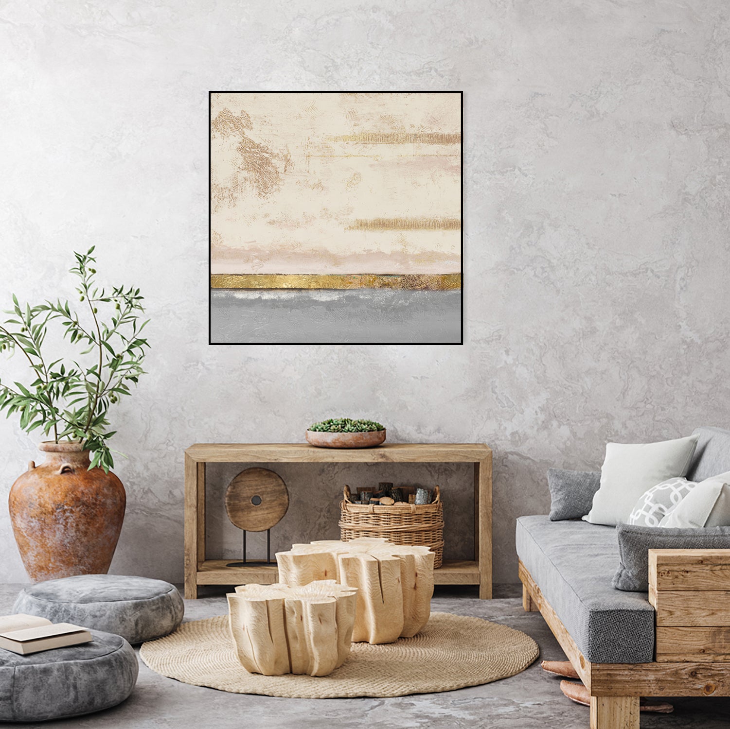 Soft Sea Landscape Square by Patricia Pinto on GIANT ART - abstract soft