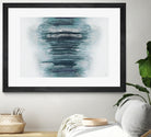 Teal with Silver Woods on White by Roberto Gonzalez on GIANT ART - abstract teal