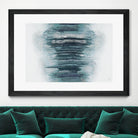 Teal with Silver Woods on White by Roberto Gonzalez on GIANT ART - abstract teal