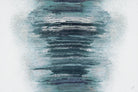 Teal with Silver Woods on White by Roberto Gonzalez on GIANT ART - abstract teal