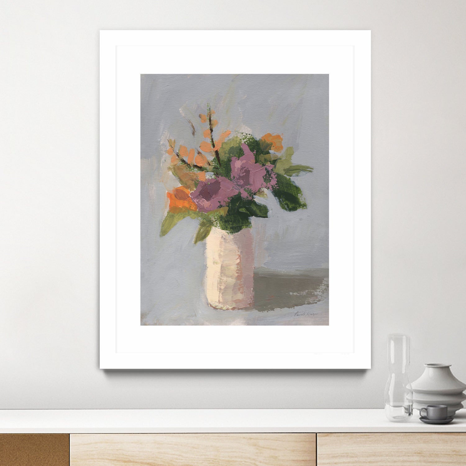 Fall Floral by Pamela Munger on GIANT ART - grey botanical