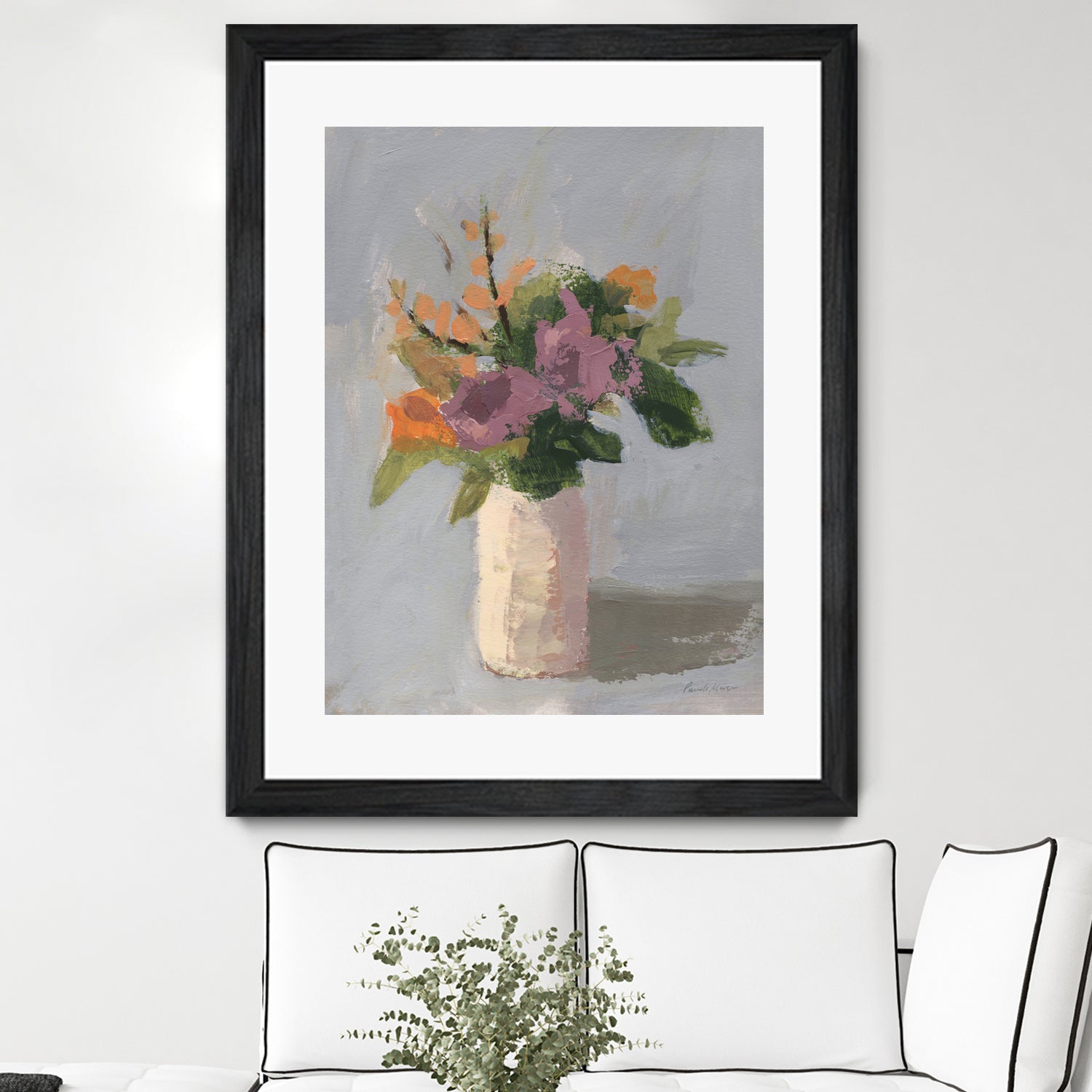 Fall Floral by Pamela Munger on GIANT ART - grey botanical