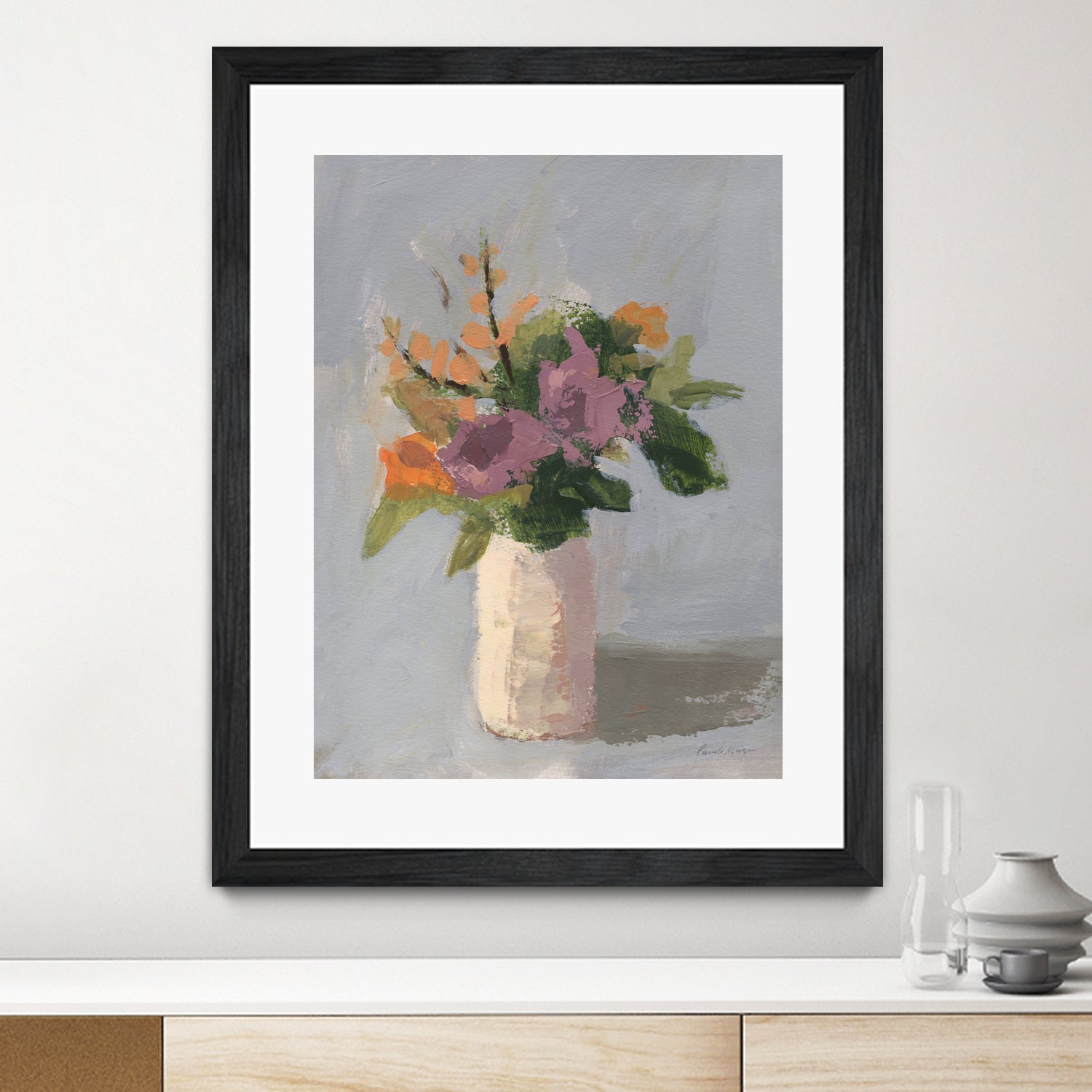 Fall Floral by Pamela Munger on GIANT ART - grey botanical