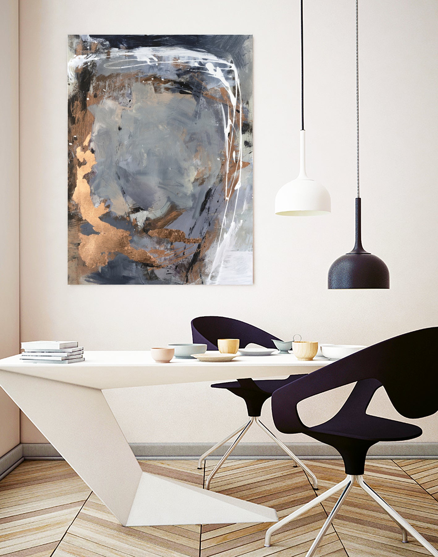 Copper Crested Twilight  I by Victoria Barnes on GIANT ART - abstract geometrics abstract