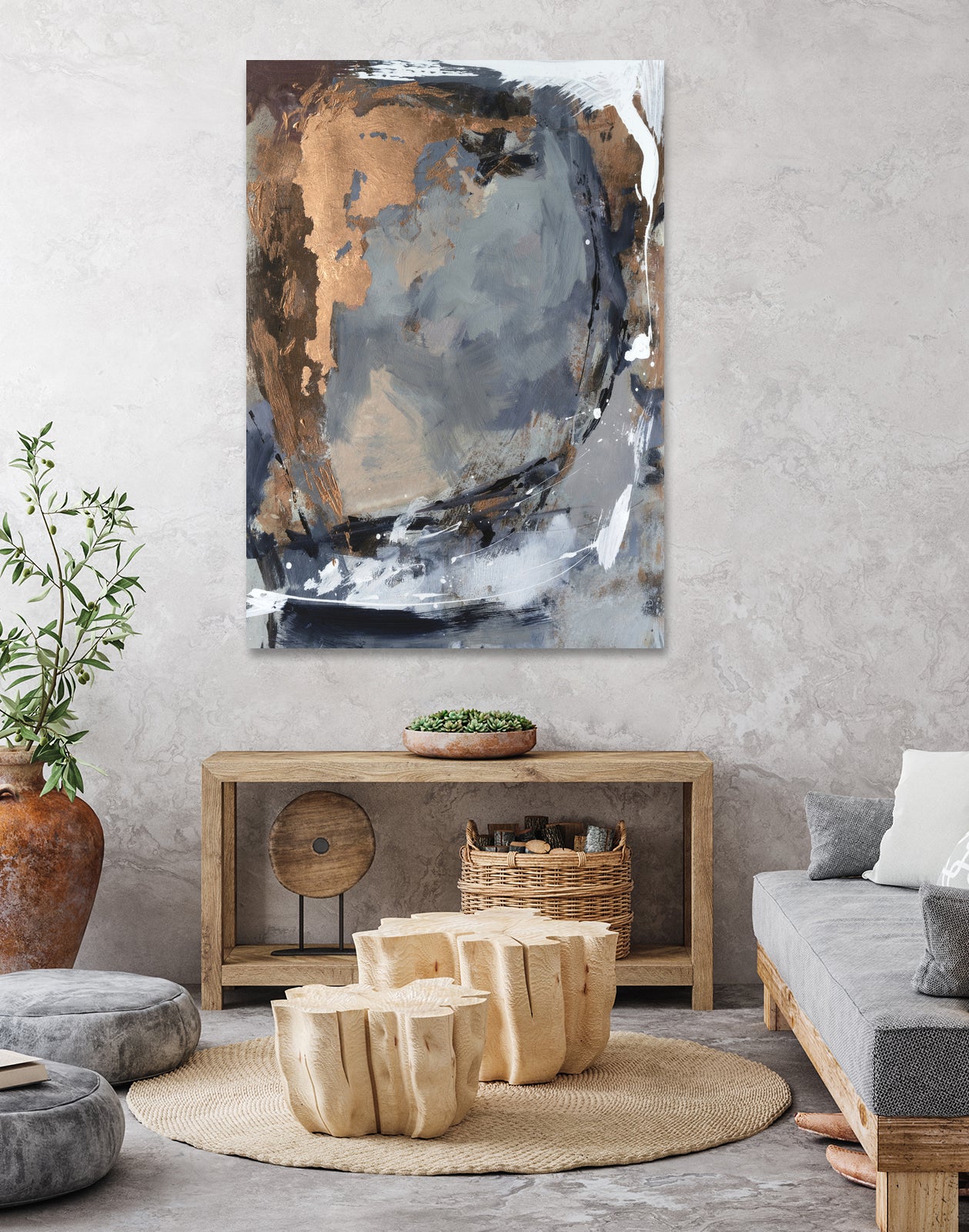 Copper Crested Twilight  II by Victoria Barnes on GIANT ART - abstract geometrics abstract