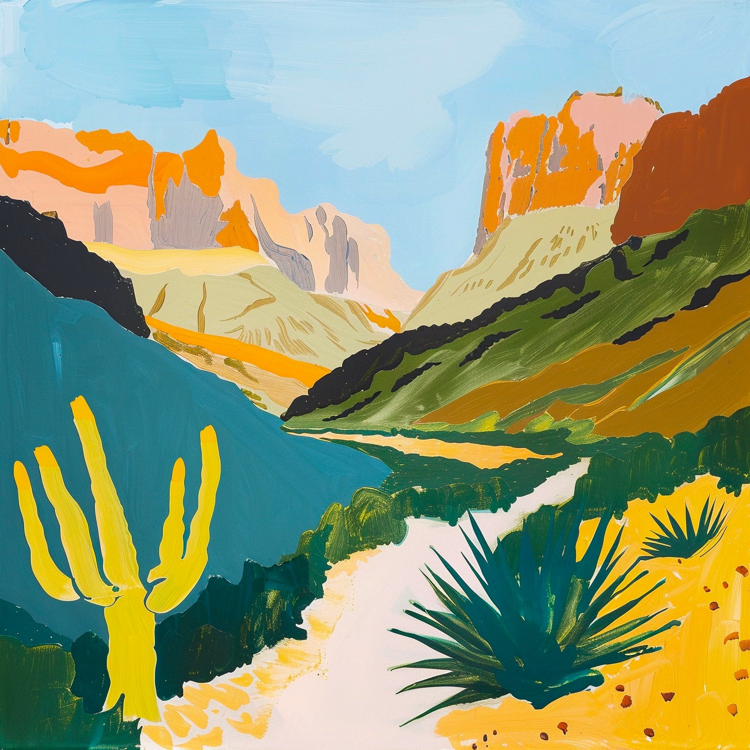 アート・デザイン・音楽 THE LANDSCAPE ENHANCED EDITION A Scenic View II - Art Print by Walker Noble | GIANT ART