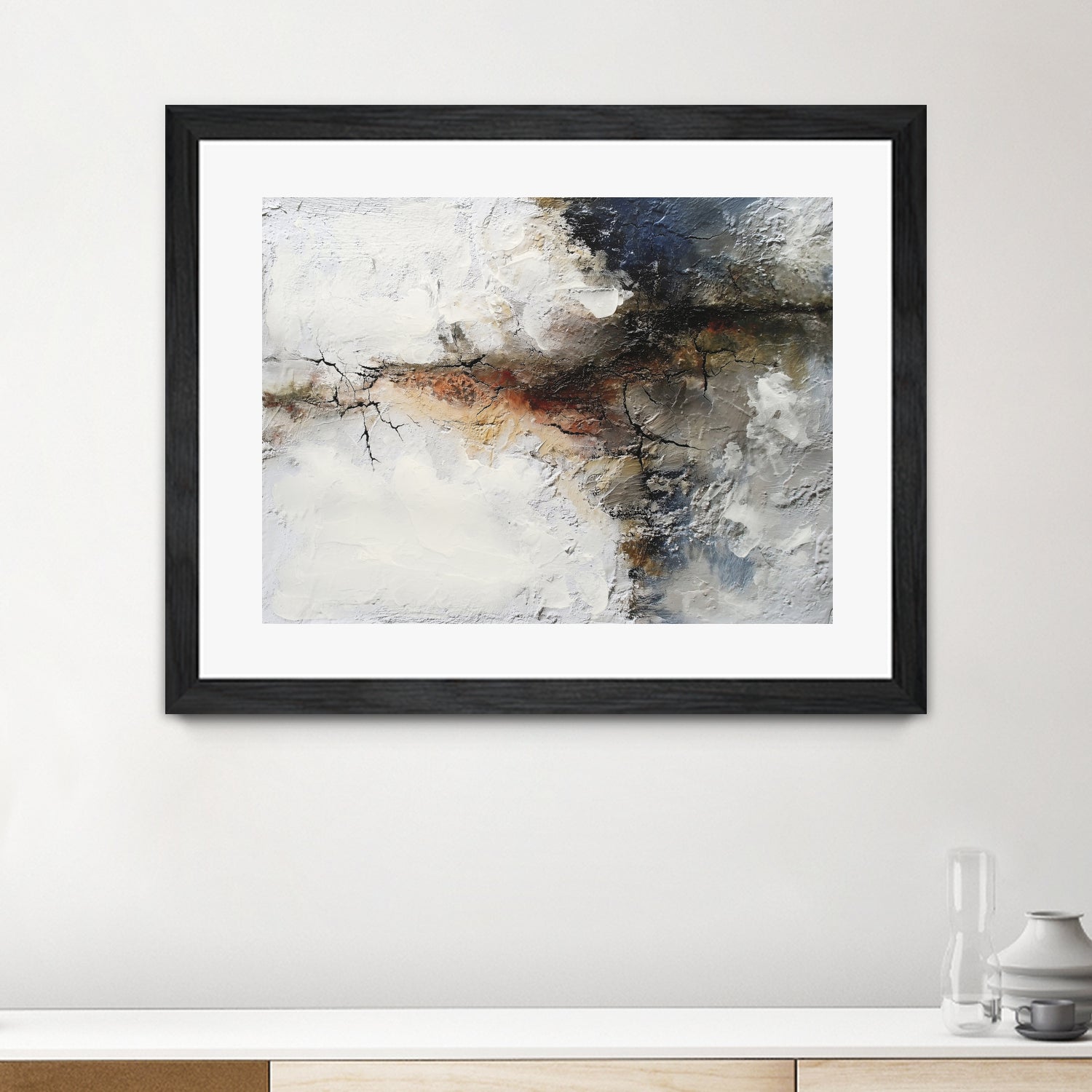 Unlined I by Melissa Wang on GIANT ART - abstract geometrics cloud dancer