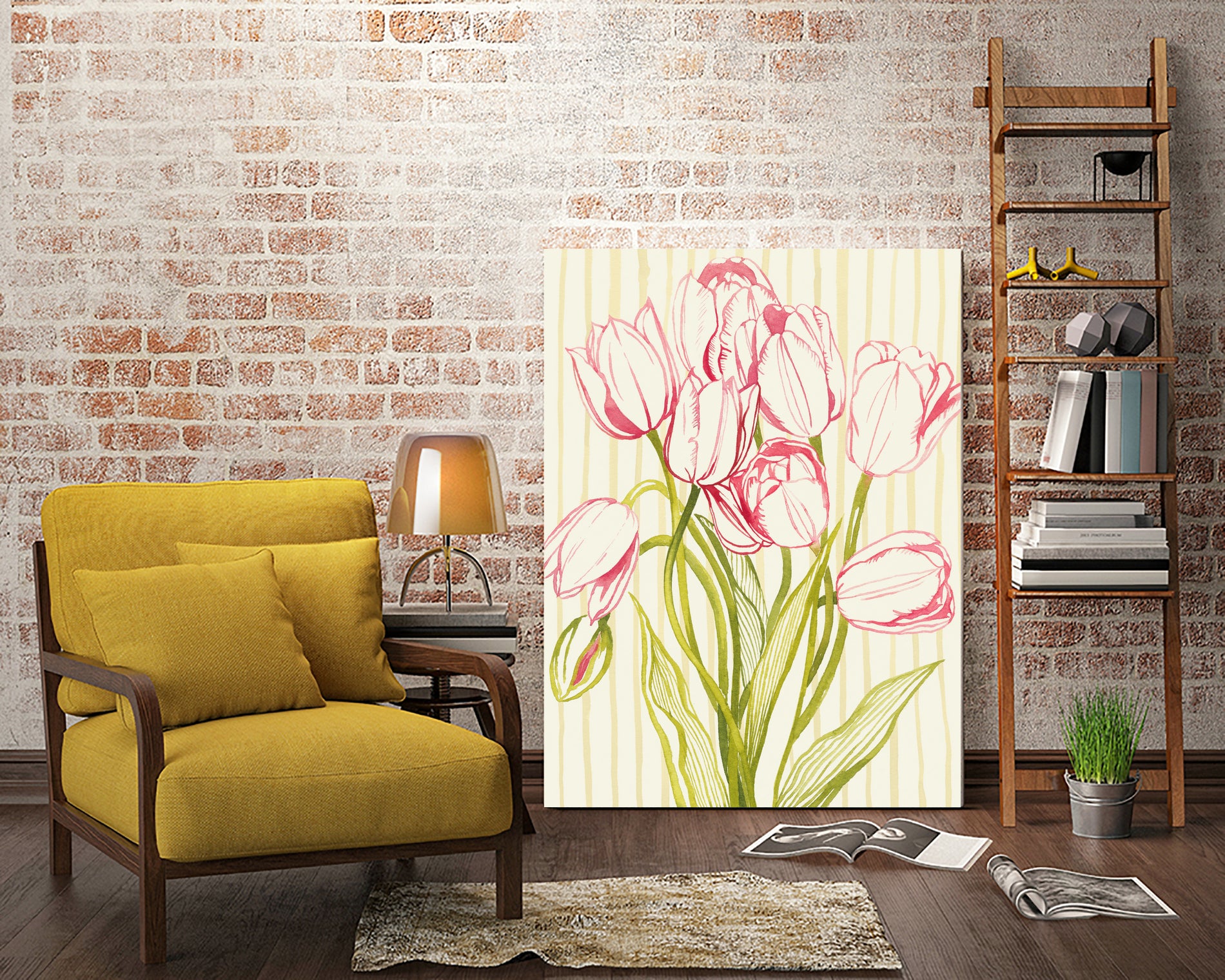 Sunday Best I by Grace Popp on GIANT ART - floral botanicals flowers