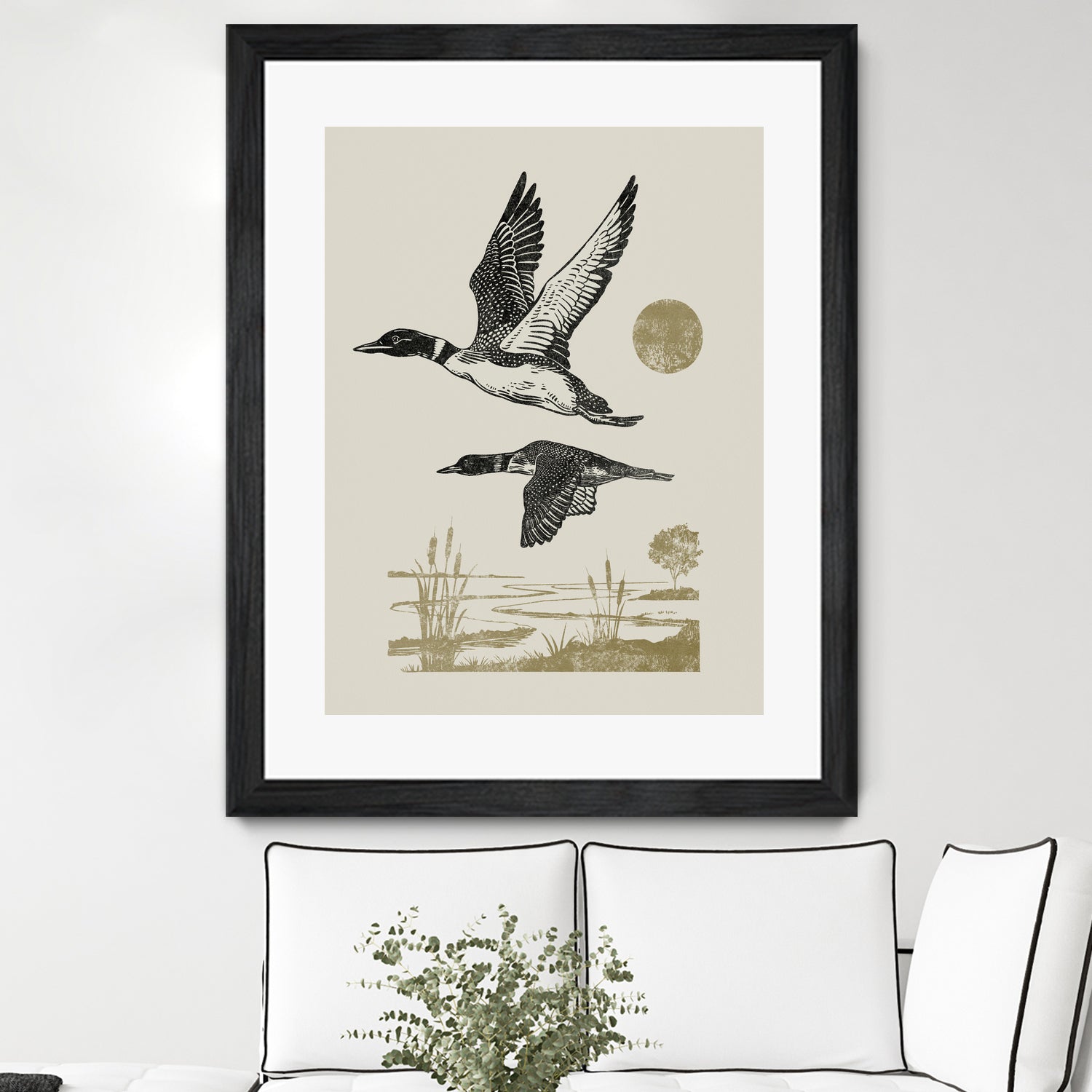 Lake Meditation ll by Victoria Barnes on GIANT ART - animals nature birds