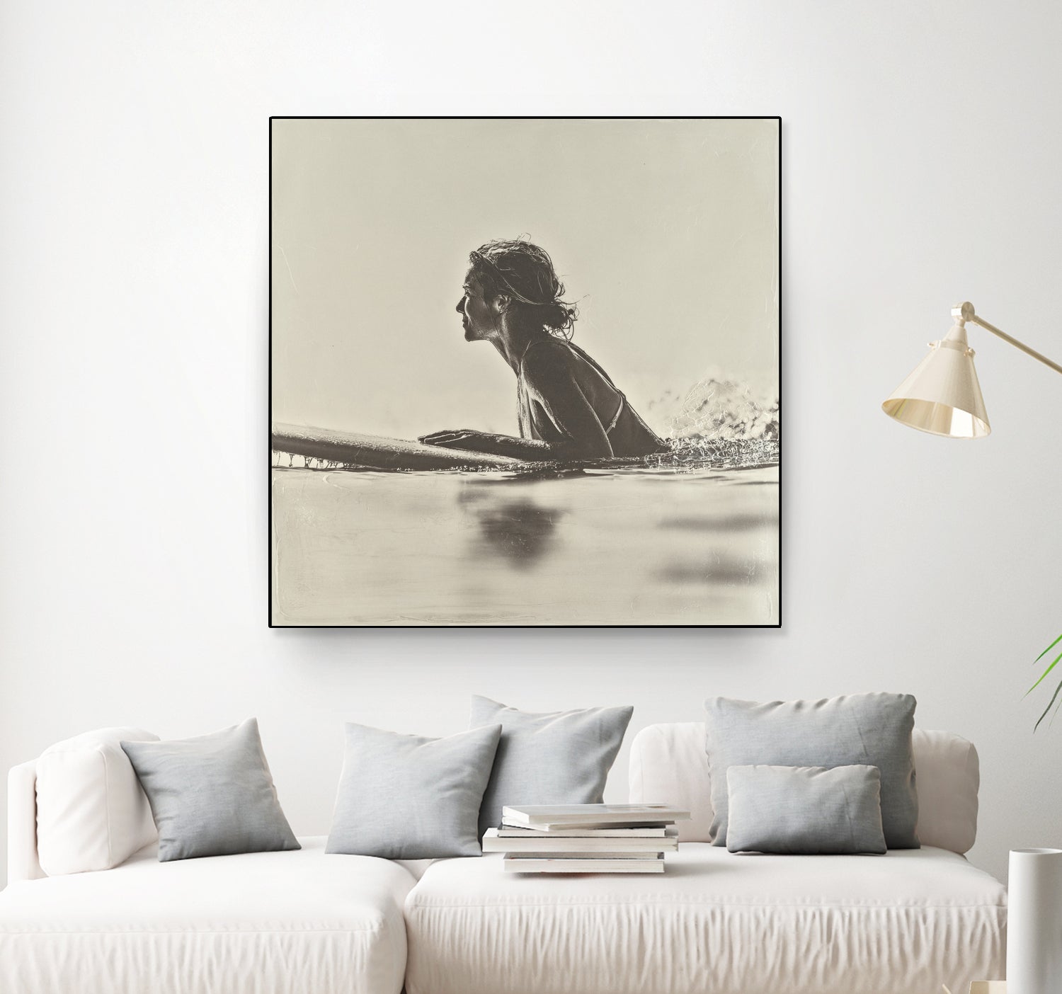 Malibu Paddleout I by Walker Noble on GIANT ART - sports watersports