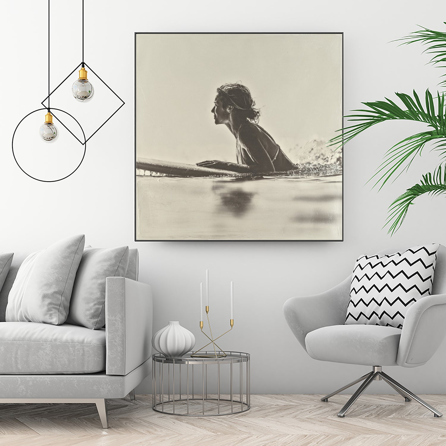 Malibu Paddleout I by Walker Noble on GIANT ART - sports watersports