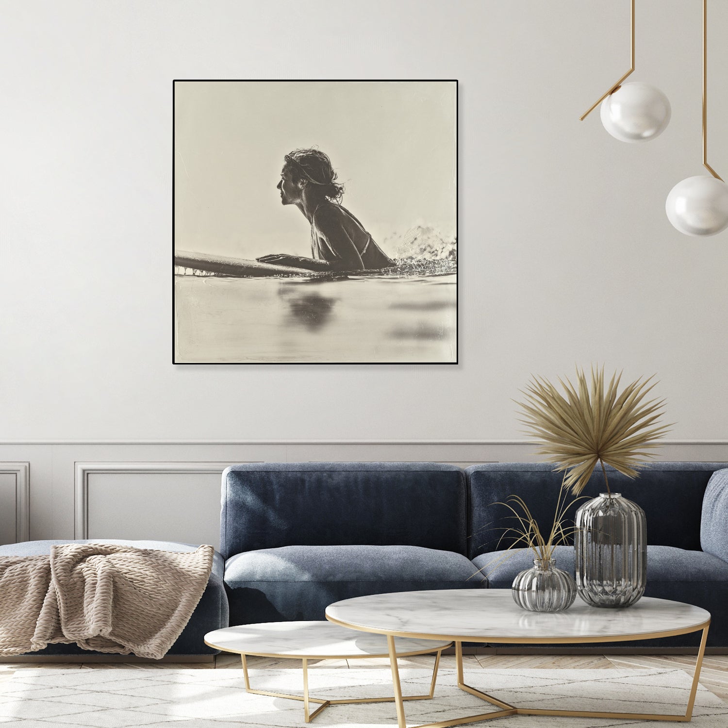 Malibu Paddleout I by Walker Noble on GIANT ART - sports watersports