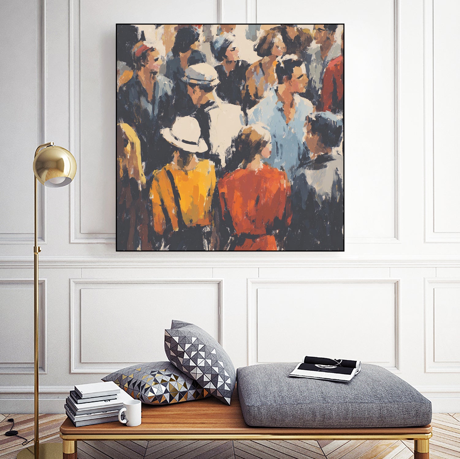 Faces in the Crowd I by Walker Noble on GIANT ART - figurative fashion other