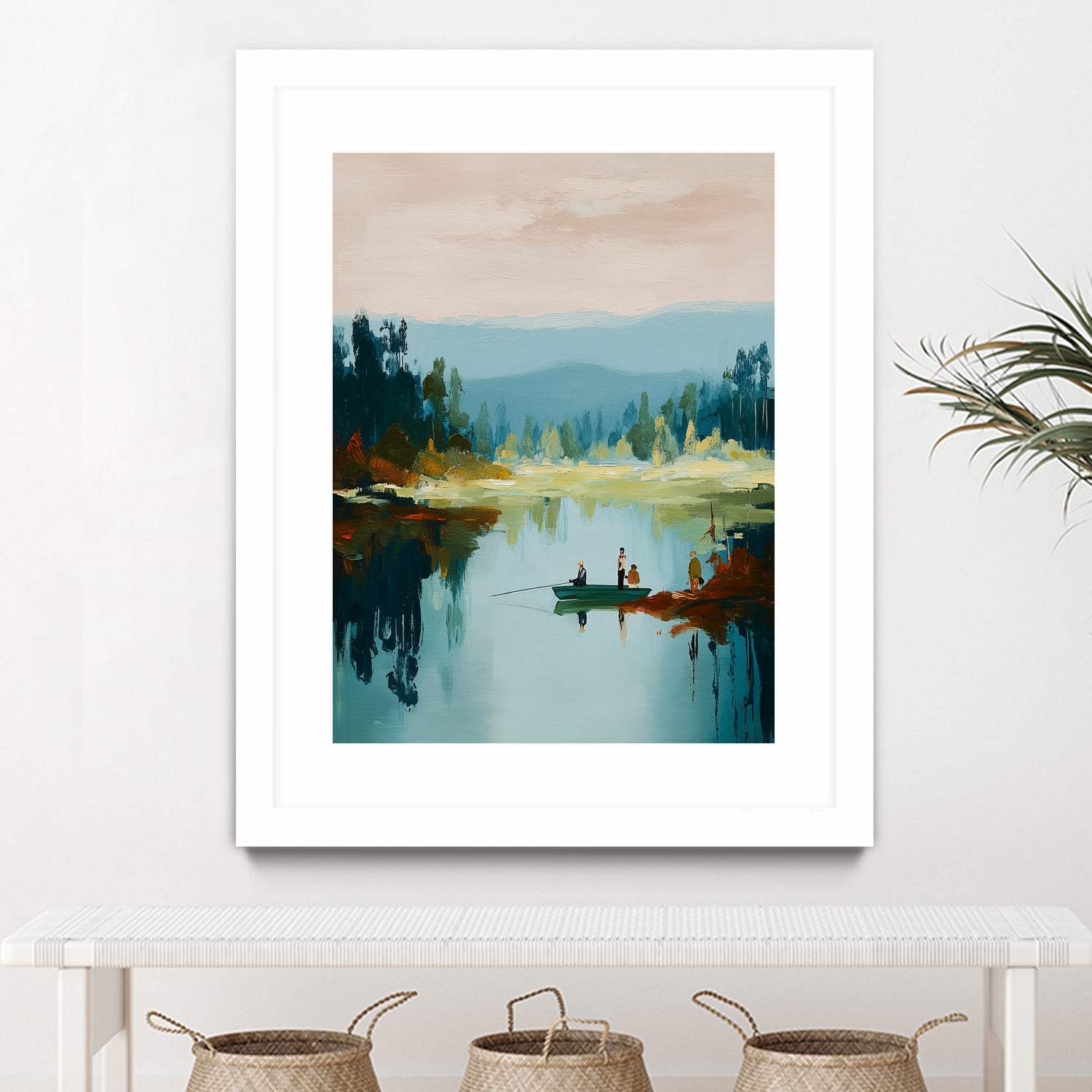 Morning on The Lake I by Paula Freeman on GIANT ART - landscapes seascapes lakes rivers