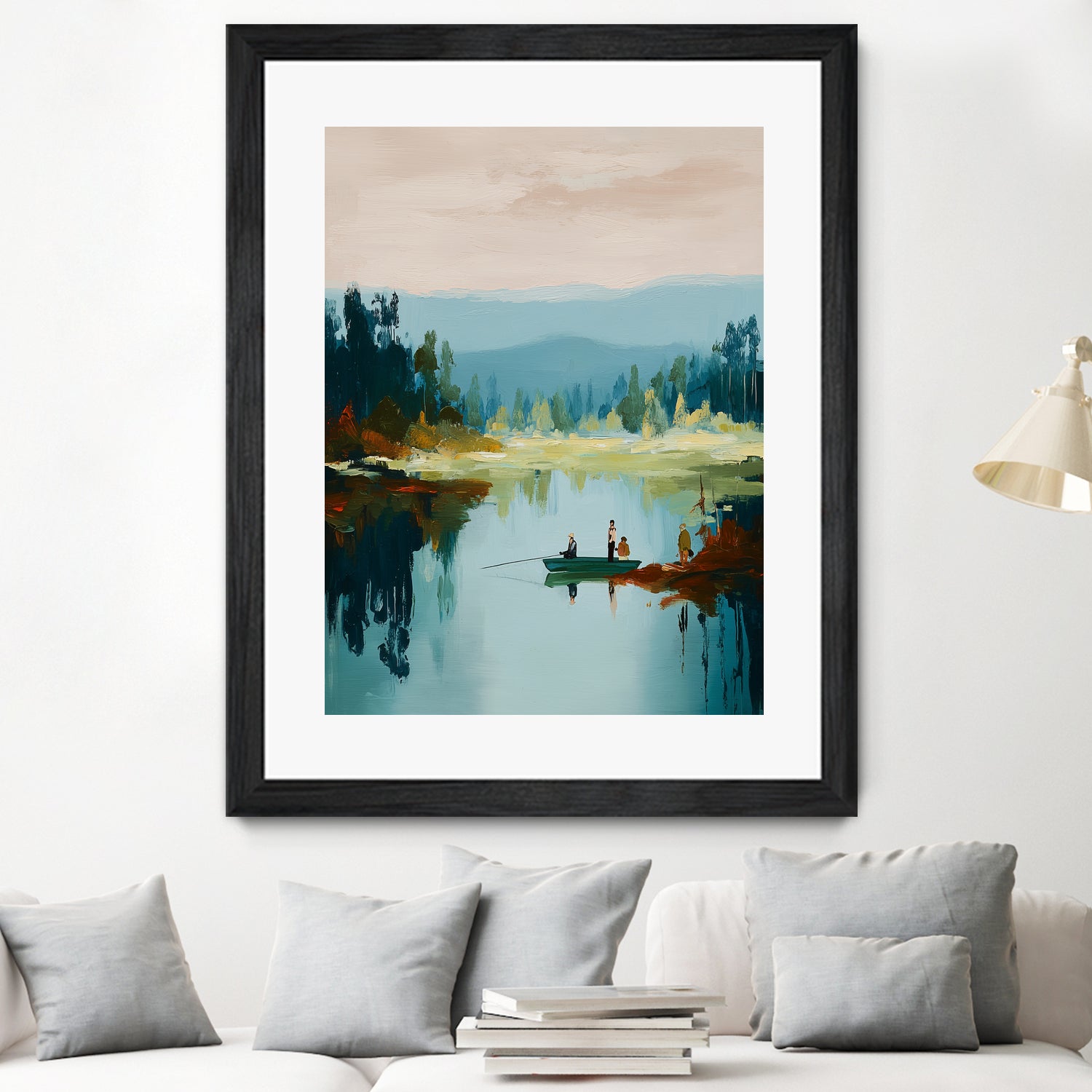 Morning on The Lake I by Paula Freeman on GIANT ART - landscapes seascapes lakes rivers