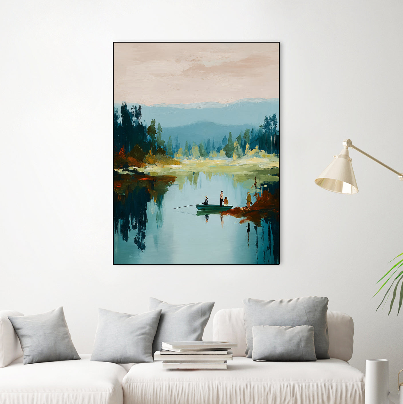 Morning on The Lake I by Paula Freeman on GIANT ART - landscapes seascapes lakes rivers