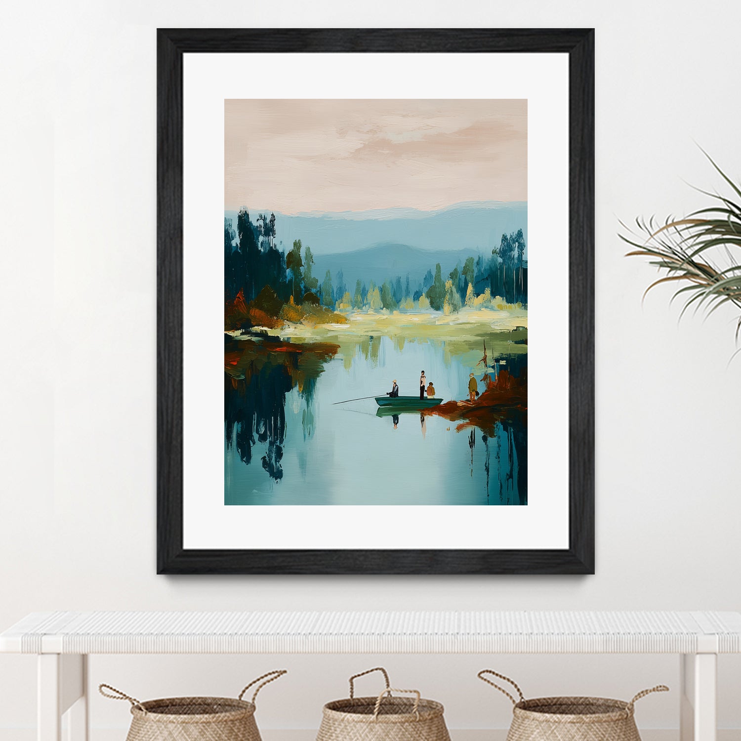 Morning on The Lake I by Paula Freeman on GIANT ART - landscapes seascapes lakes rivers