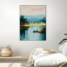 Morning on The Lake I by Paula Freeman on GIANT ART - landscapes seascapes lakes rivers