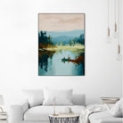 Morning on The Lake I by Paula Freeman on GIANT ART - landscapes seascapes lakes rivers