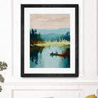 Morning on The Lake I by Paula Freeman on GIANT ART - landscapes seascapes lakes rivers