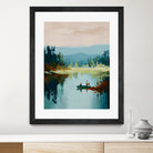 Morning on The Lake I by Paula Freeman on GIANT ART - landscapes seascapes lakes rivers
