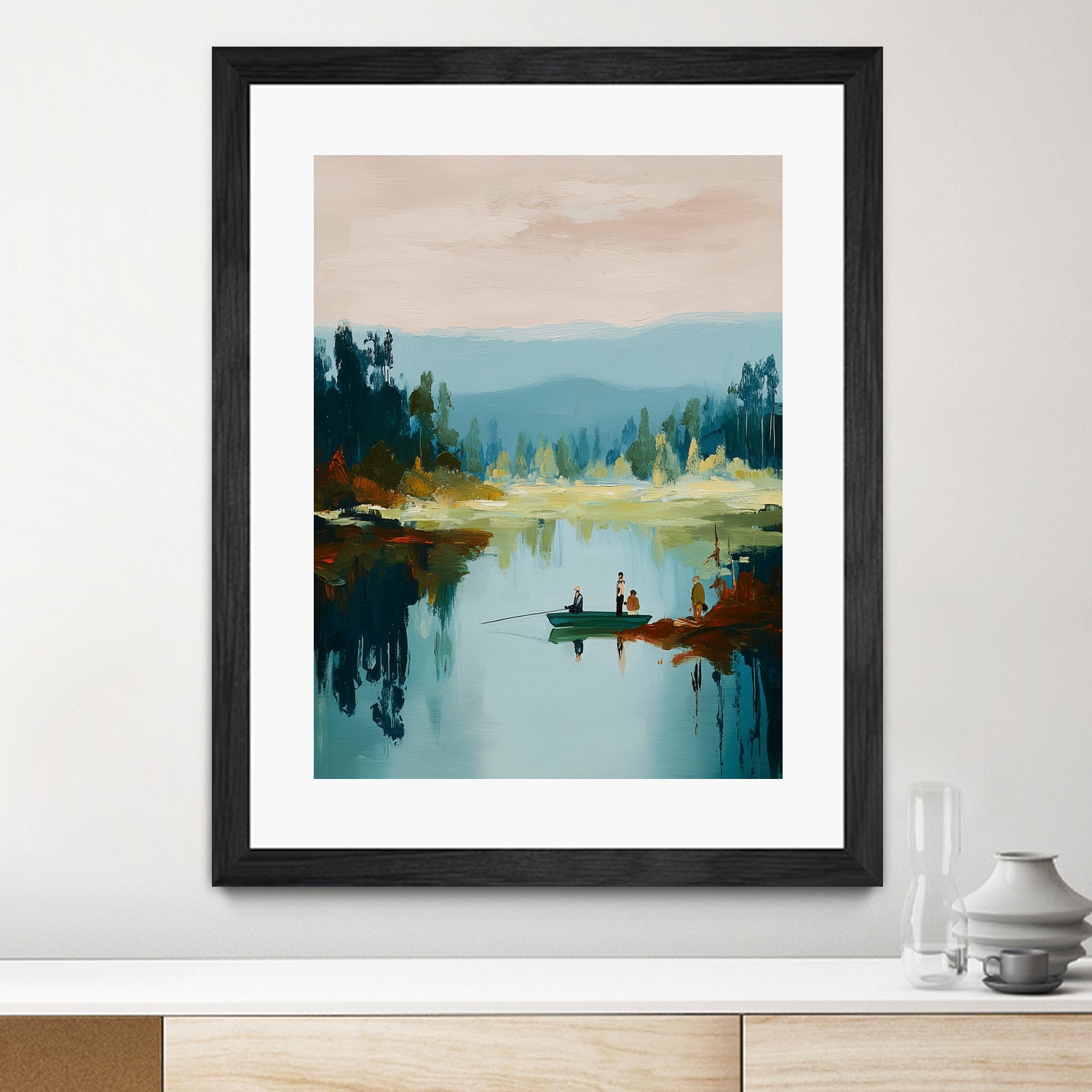 Morning on The Lake I by Paula Freeman on GIANT ART - landscapes seascapes lakes rivers