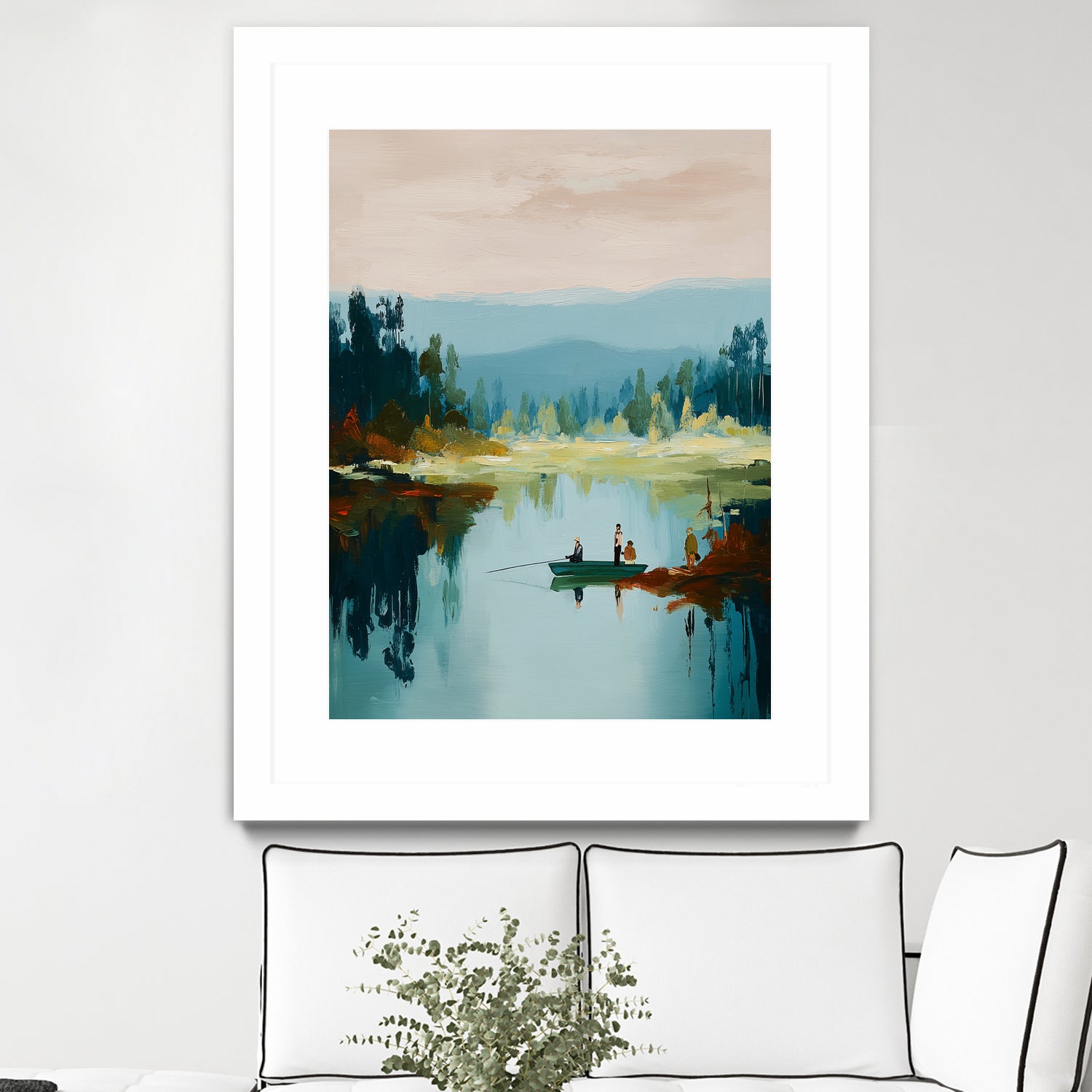 Morning on The Lake I by Paula Freeman on GIANT ART - landscapes seascapes lakes rivers
