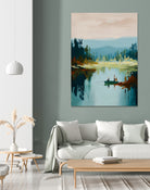 Morning on The Lake I by Paula Freeman on GIANT ART - landscapes seascapes lakes rivers