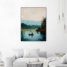 Morning on The Lake II by Paula Freeman on GIANT ART - landscapes seascapes lakes rivers