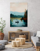 Morning on The Lake II by Paula Freeman on GIANT ART - landscapes seascapes lakes rivers