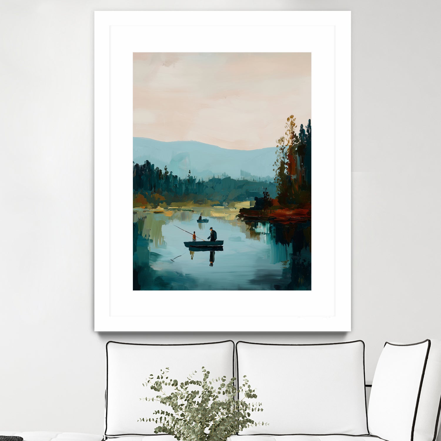 Morning on The Lake II by Paula Freeman on GIANT ART - landscapes seascapes lakes rivers
