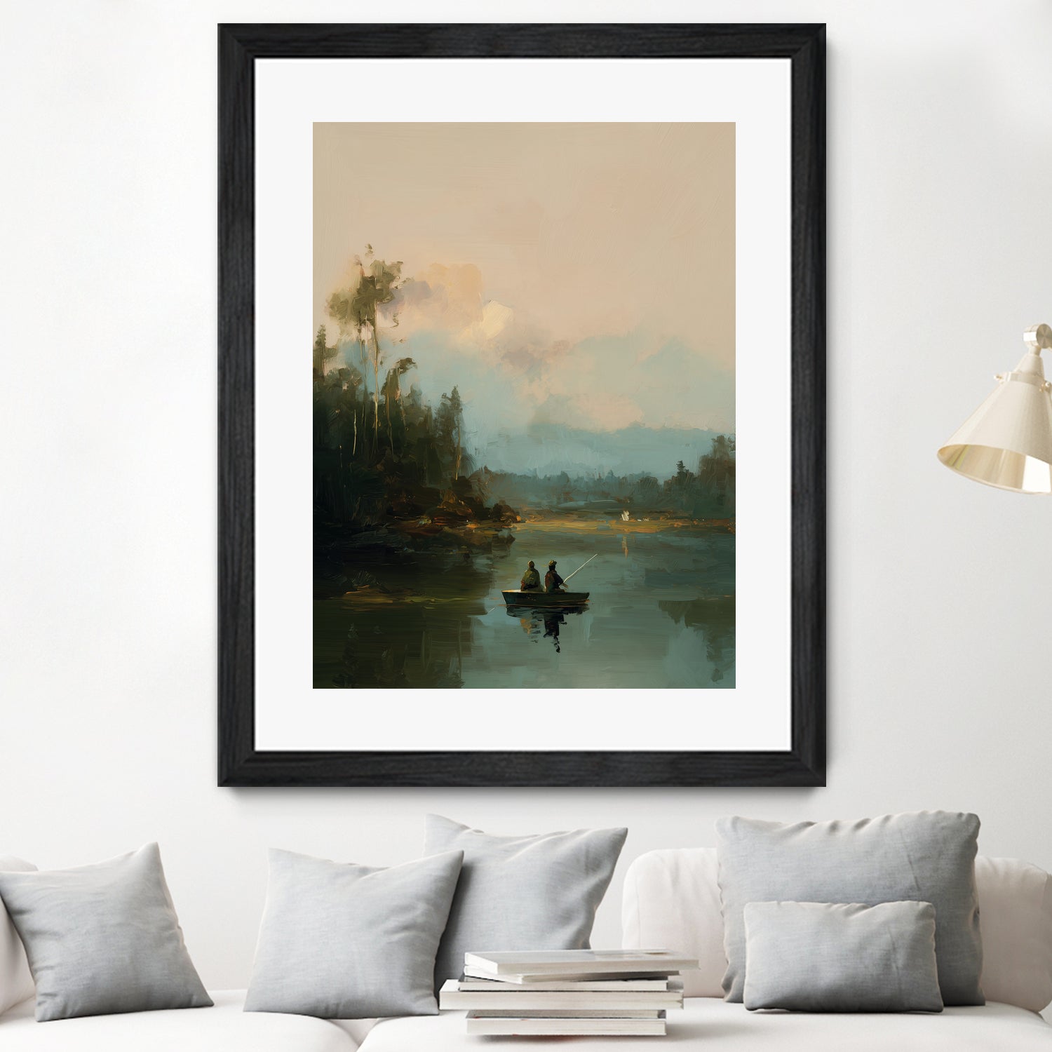 On The Lake I by Paula Freeman on GIANT ART - landscapes seascapes lakes rivers