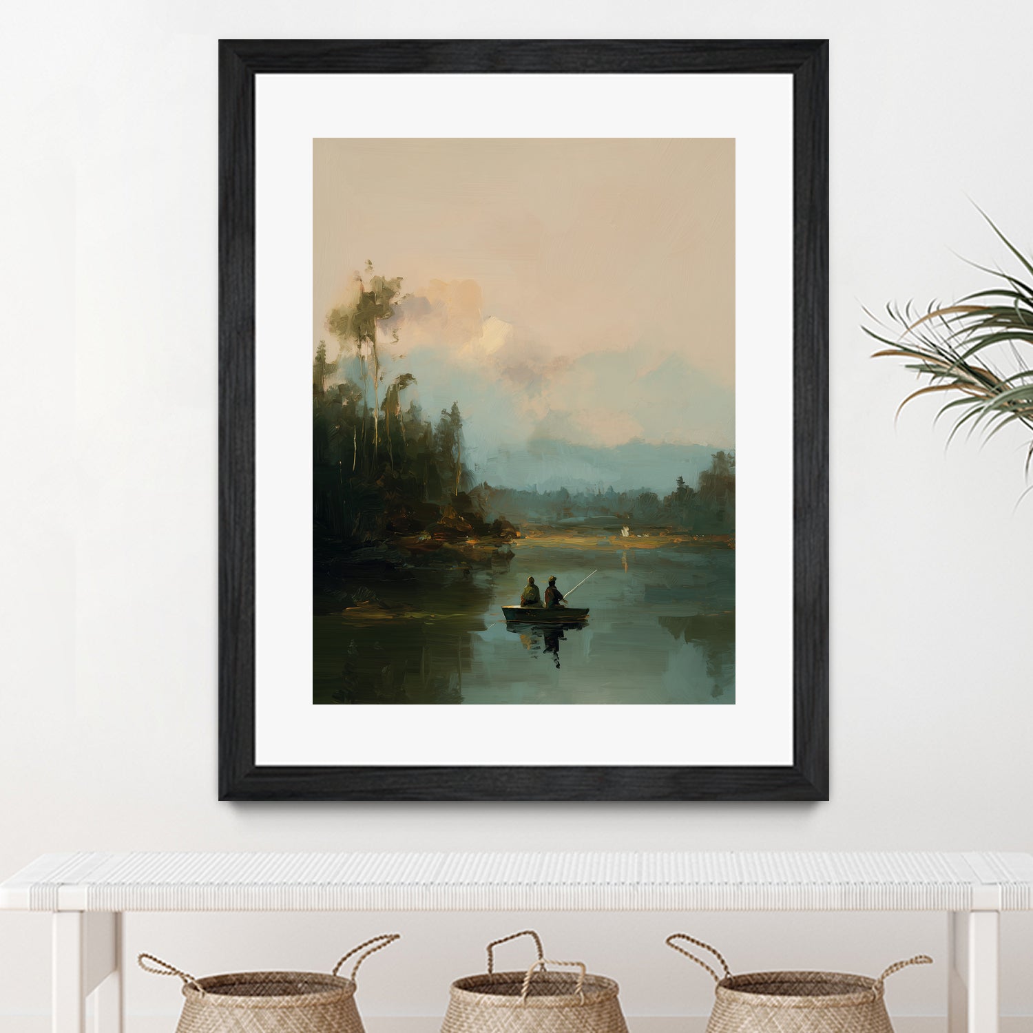 On The Lake I by Paula Freeman on GIANT ART - landscapes seascapes lakes rivers