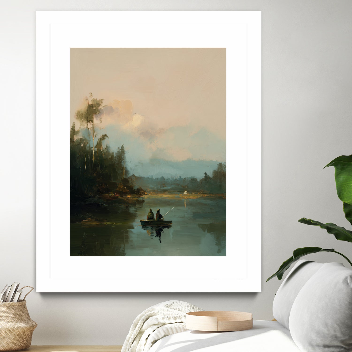 On The Lake I by Paula Freeman on GIANT ART - landscapes seascapes lakes rivers