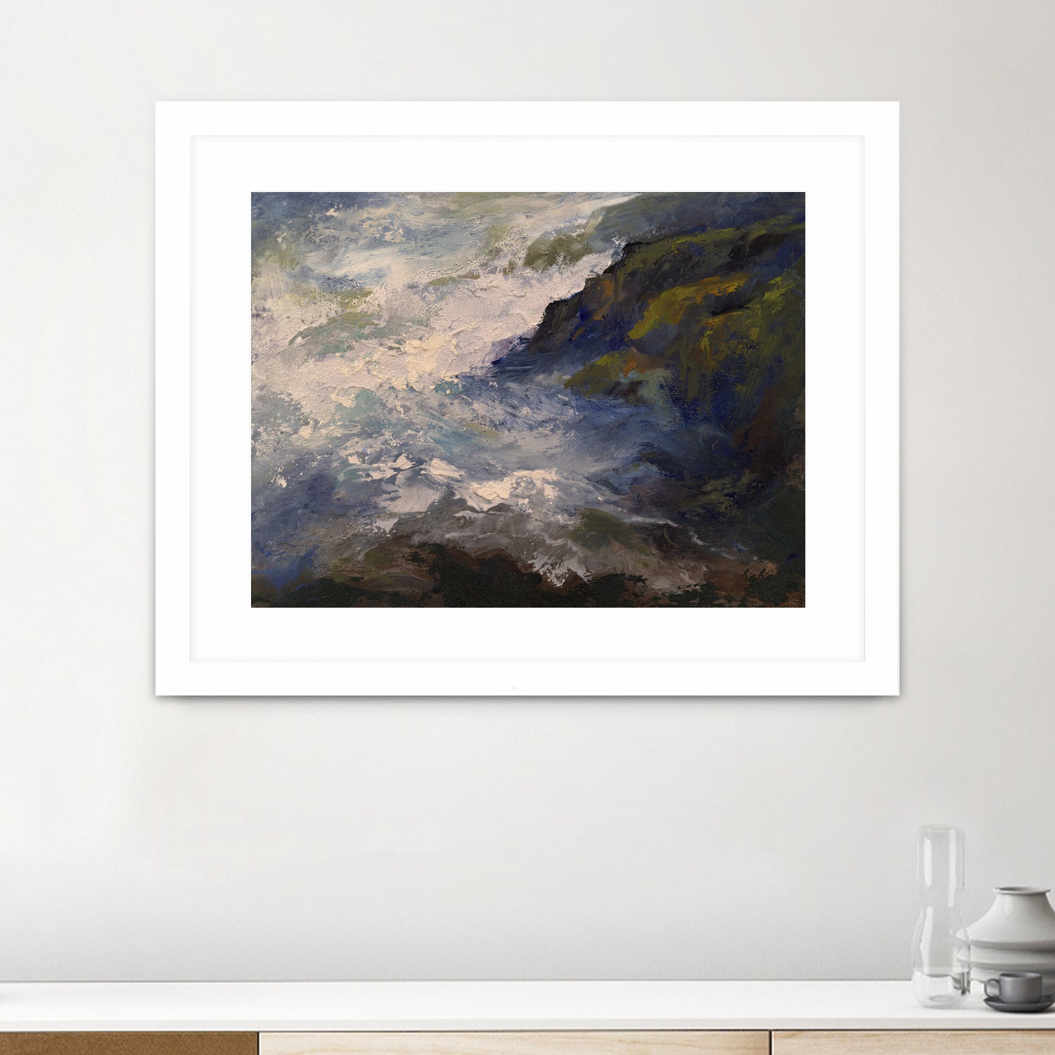 Cliff View by Sheila Finch on GIANT ART - landscapes seascapes seascapes