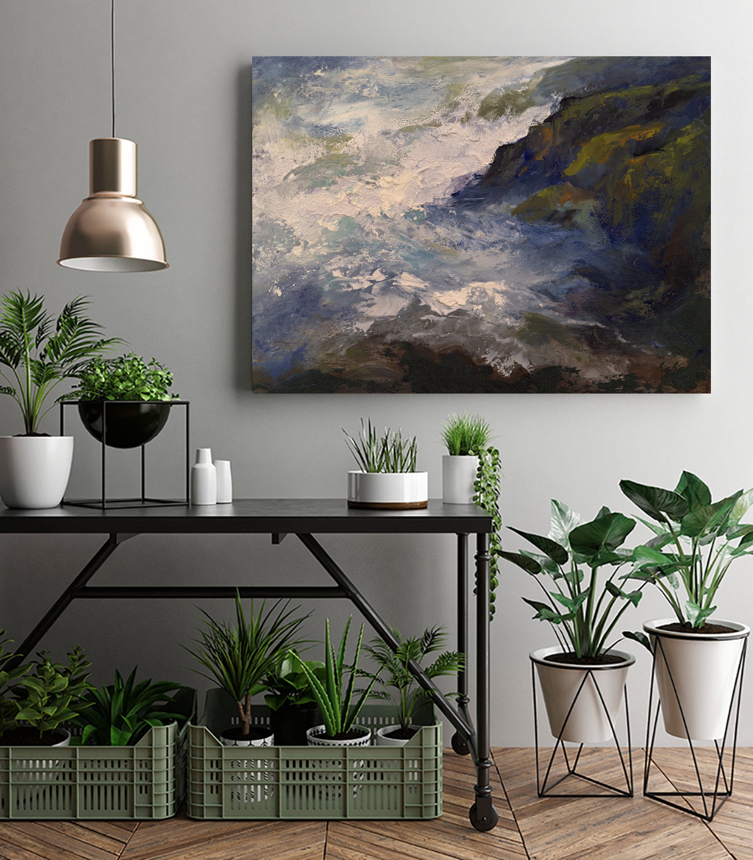 Cliff View by Sheila Finch on GIANT ART - landscapes seascapes seascapes