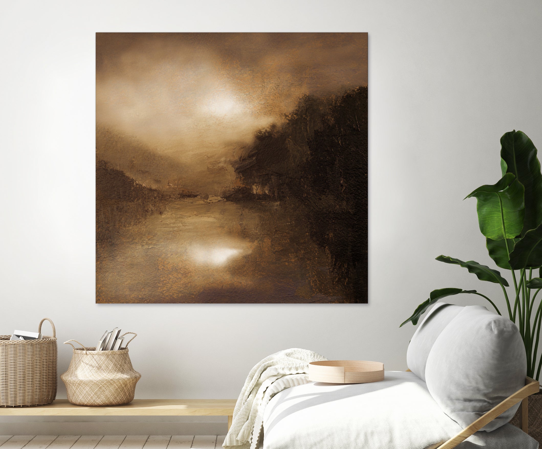 Hazy Moon by Sheila Finch on GIANT ART - landscapes seascapes lakes rivers