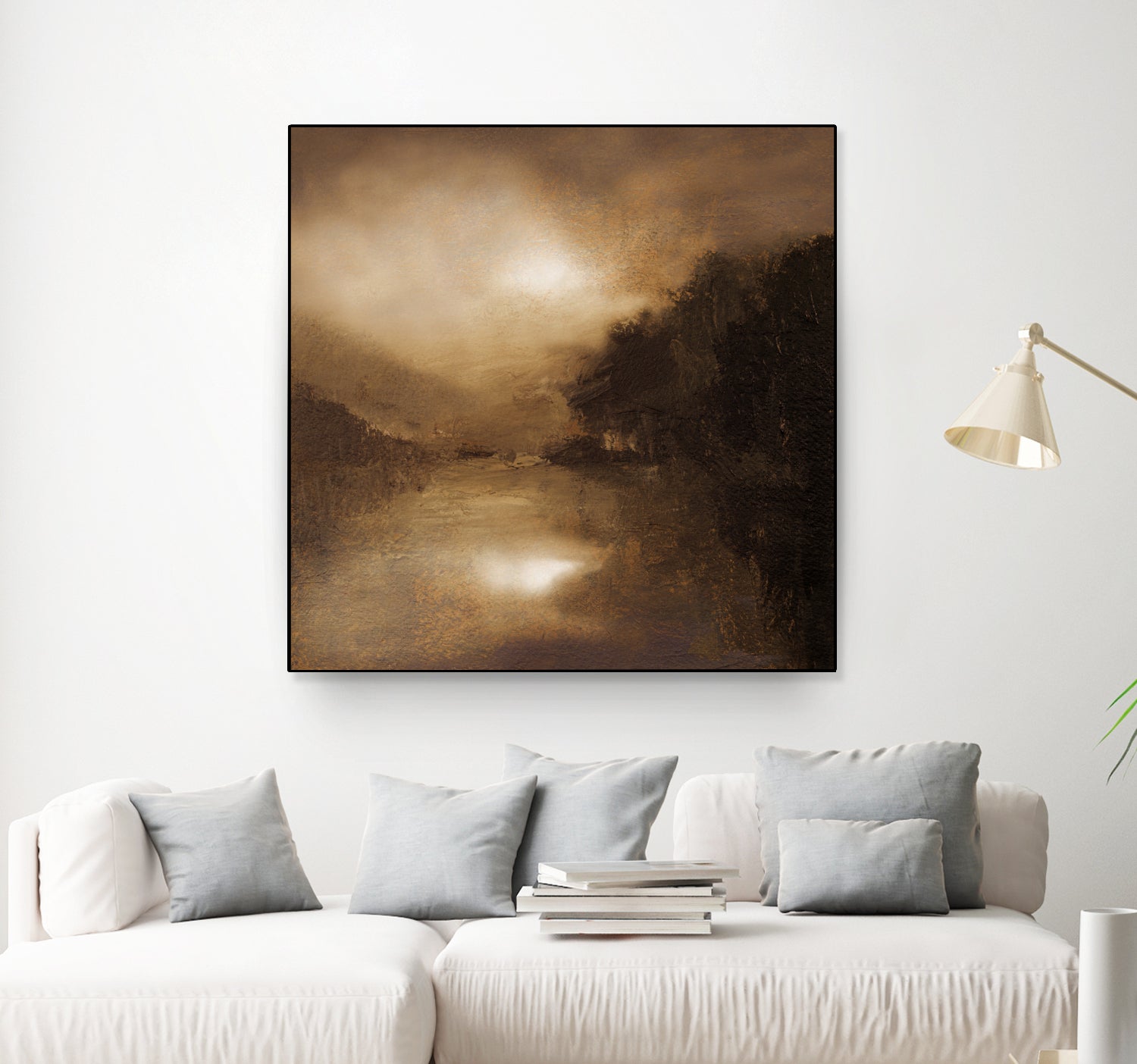 Hazy Moon by Sheila Finch on GIANT ART - landscapes seascapes lakes rivers