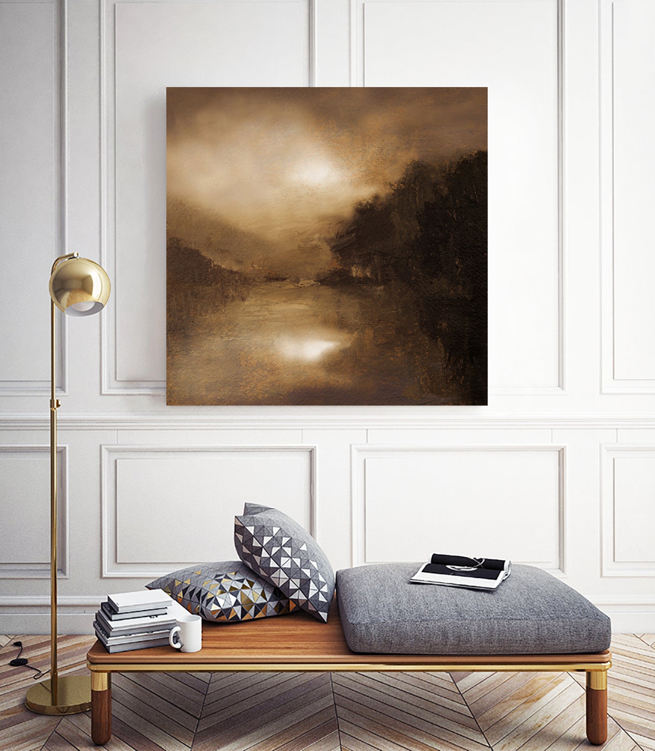 Hazy Moon by Sheila Finch on GIANT ART - landscapes seascapes lakes rivers