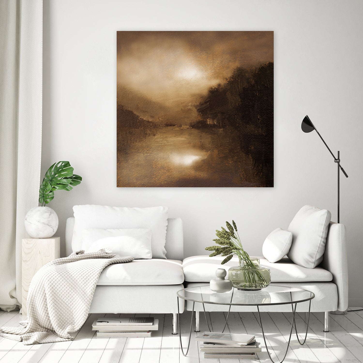 Hazy Moon by Sheila Finch on GIANT ART - landscapes seascapes lakes rivers