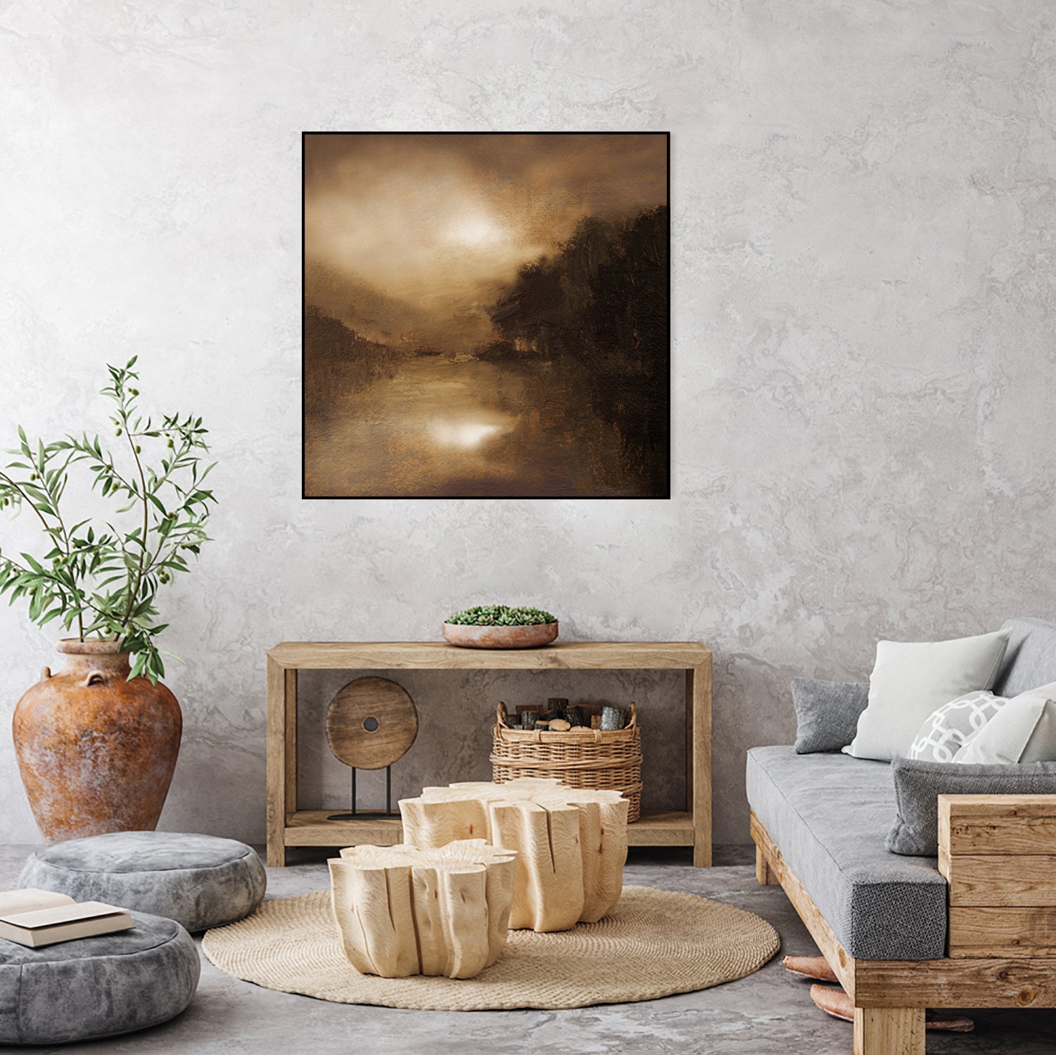 Hazy Moon by Sheila Finch on GIANT ART - landscapes seascapes lakes rivers