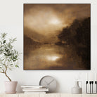 Hazy Moon by Sheila Finch on GIANT ART - landscapes seascapes lakes rivers