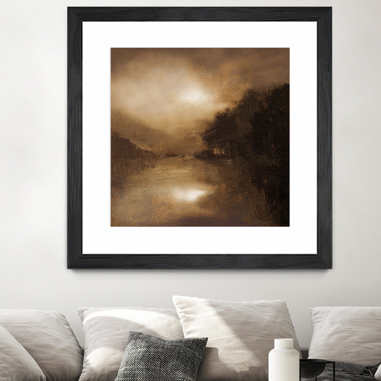 Hazy Moon by Sheila Finch on GIANT ART - landscapes seascapes lakes rivers