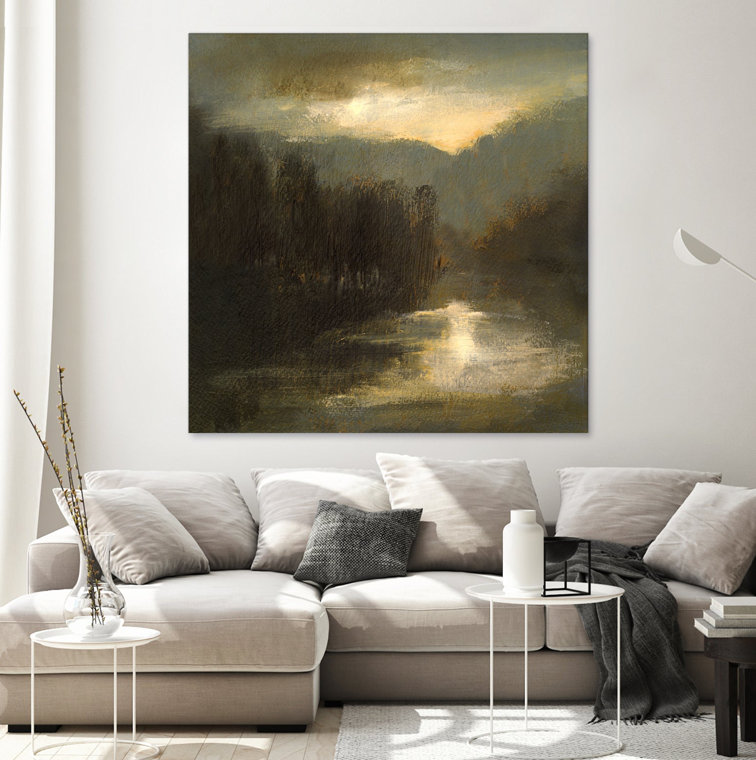 Nocturne in Gold by Sheila Finch on GIANT ART - landscapes seascapes lakes rivers